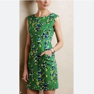 Plenty By Tracy Reese‎ Petites Vanessa Green Confetti Field Sheath Mini Dress 0